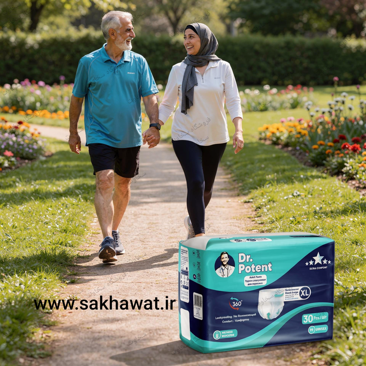 پوشک بزرگسال شورتی سایز ایکس لارج (خیلی بزرگ) دکتر پوتنت 30 عددی دور کمر تا 170